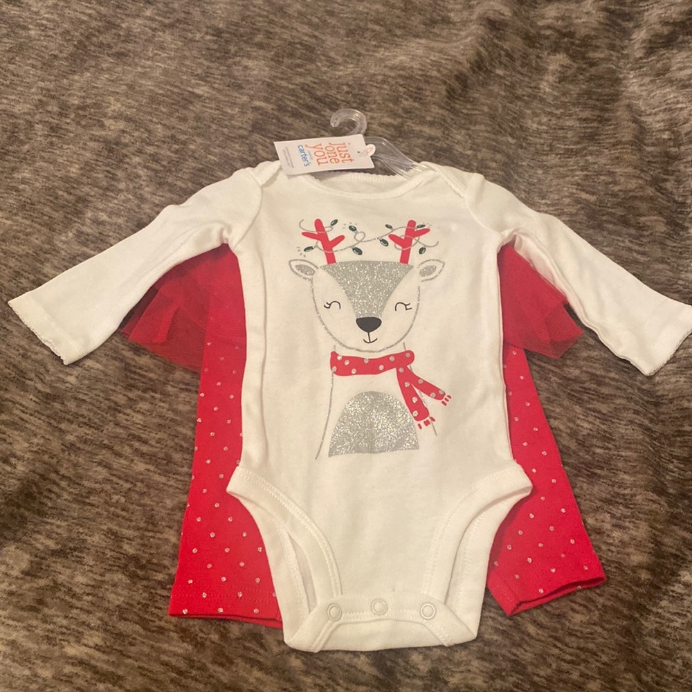 Carter’s Christmas Holiday Winter Onesie and Pants‎ Set